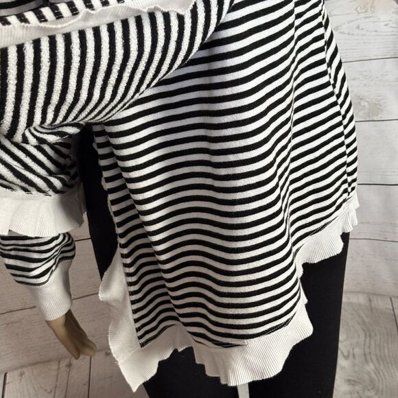 Anthropologie Left Of Center Sweatshirt Striped - Picture 13 of 14